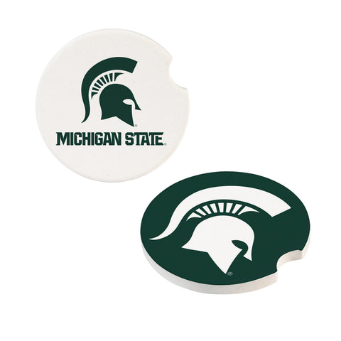 Michigan State Spartans Car Coaster Set 2 Pack-0