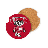 Wisconsin Badgers Car Coaster Set 2 Pack-1