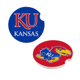 Kansas Jayhawks Car Coaster Set 2 Pack-1