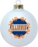 Illinois Fighting Illini Ornament Large Glass Ball Special Order-0