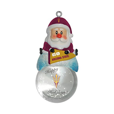 Arizona State Sun Devils Ornament Santa Snow Globe-0