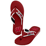 Wisconsin Badgers Flip Flop - Men Contour - (1 Pair) - XL-0