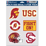 USC Trojans Decal Multi Use Fan 6 Pack-0