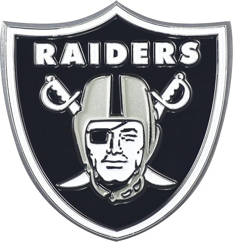 Las Vegas Raiders Auto Emblem Premium Metal Chrome Color-0