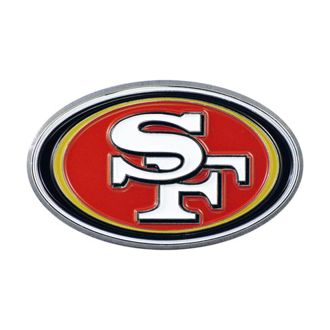 San Francisco 49ers Auto Emblem Premium Metal Chrome Color Special Order-0
