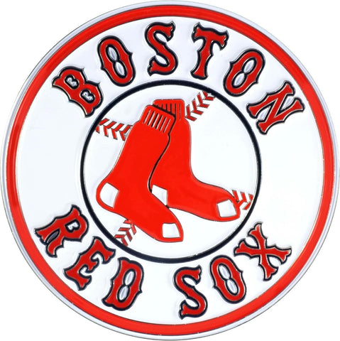Boston Red Sox Auto Emblem Premium Metal Chrome Color-0