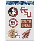 Florida State Seminoles Decal Multi Use Fan 6 Pack-0