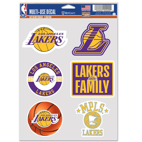 Los Angeles Lakers Decal Multi Use Fan 6 Pack Special Order-0