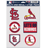 St. Louis Cardinals Decal Multi Use Fan 6 Pack-0
