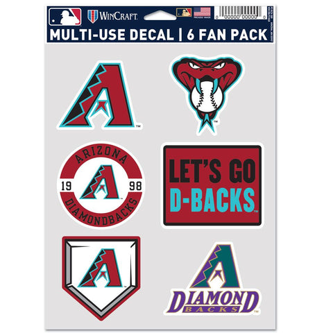 Arizona Diamondbacks Decal Multi Use Fan 6 Pack-0