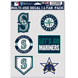 Seattle Mariners Decal Multi Use Fan 6 Pack-0