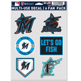 Miami Marlins Decal Multi Use Fan 6 Pack-0