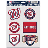 Washington Nationals Decal Multi Use Fan 6 Pack-0