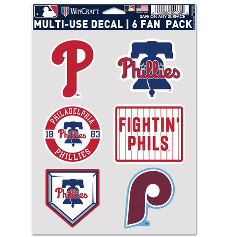 Philadelphia Phillies Decal Multi Use Fan 6 Pack-0