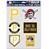 Pittsburgh Pirates Decal Multi Use Fan 6 Pack-0