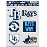 Tampa Bay Rays Decal Multi Use Fan 6 Pack-0