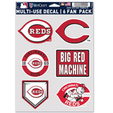 Cincinnati Reds Decal Multi Use Fan 6 Pack-0