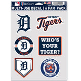Detroit Tigers Decal Multi Use Fan 6 Pack-0