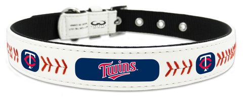 Minnesota Twins Classic Leather Small Baseball Collar-0