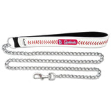 St. Louis Cardinals Pet Leash Leather Chain Baseball Size Large CO-0