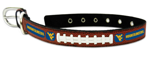 West Virginia Mountaineers Classic Leather Large Football Collar-0