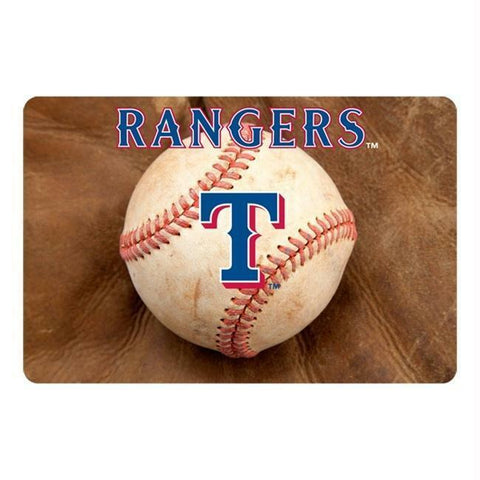 Texas Rangers Pet Bowl Mat Classic Baseball Size Large-0