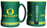 Oregon Ducks Coffee Mug 14oz Sculpted Relief-0