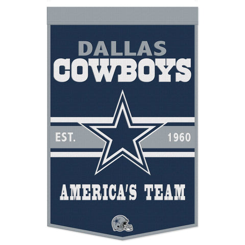 Dallas Cowboys Banner Wool 24x38 Dynasty Slogan Design - Special Order-0