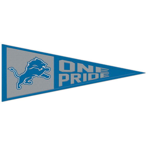 Detroit Lions Pennant Wool 13x32 Slogan - Special Order-0