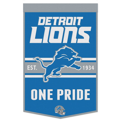 Detroit Lions Banner Wool 24x38 Dynasty Slogan Design-0