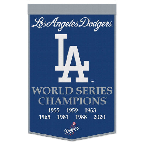 Los Angeles Dodgers Banner Wool 24x38 Dynasty Champ Design-0