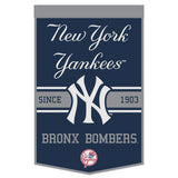New York Yankees Banner Wool 24x38 Dynasty Slogan Design - Special Order-0