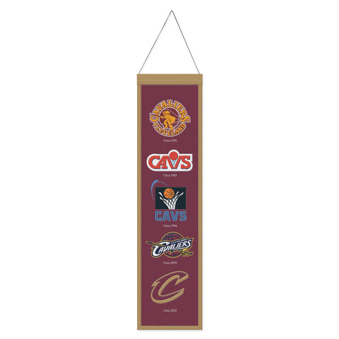 Cleveland Cavaliers Banner Wool 8x32 Heritage Evolution Design - Special Order-0