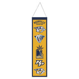 Nashville Predators Banner Wool 8x32 Heritage Evolution Design - Special Order-0