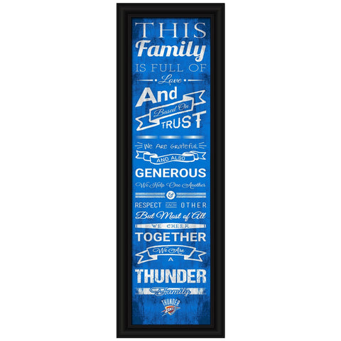 Oklahoma City Thunder Print 8x24 Family Cheer Style-0
