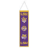 LSU Tigers Banner Wool 8x32 Heritage Evolution Design - Special Order-0