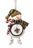 New Orleans Saints Ornament Clay Dough Snowman Design-0