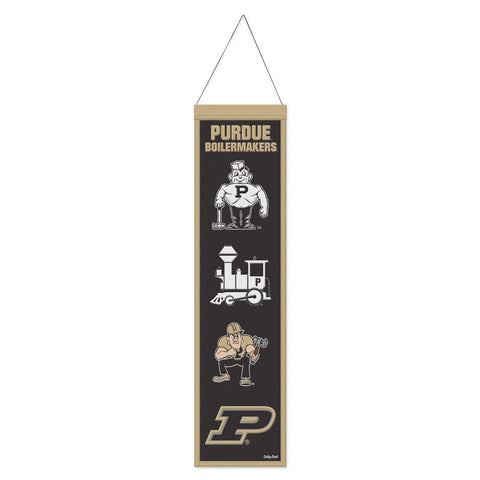 Purdue Boilermakers Banner Wool 8x32 Heritage Evolution Design - Special Order-0