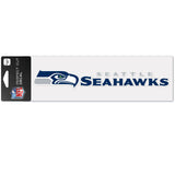 Seattle Seahawks Decal 3x10 Perfect Cut Wordmark Color-0