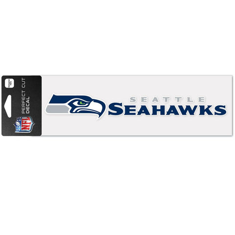 Seattle Seahawks Decal 3x10 Perfect Cut Wordmark Color-0