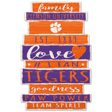 Clemson Tigers Sign 11x17 Wood Family Word-0