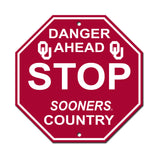 Oklahoma Sooners Sign 12x12 Plastic Stop Style-0