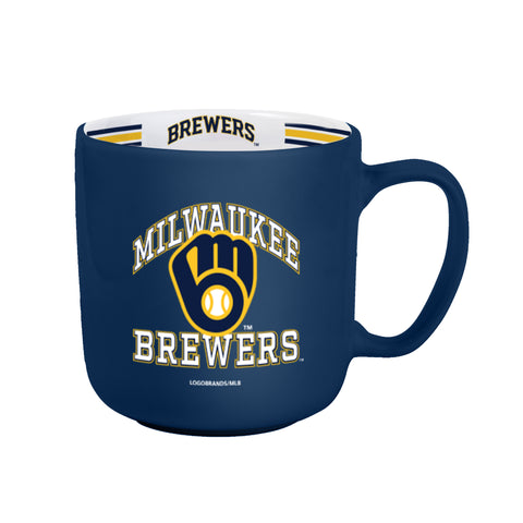 Milwaukee Brewers Coffee Mug 15oz Stripe Design-0
