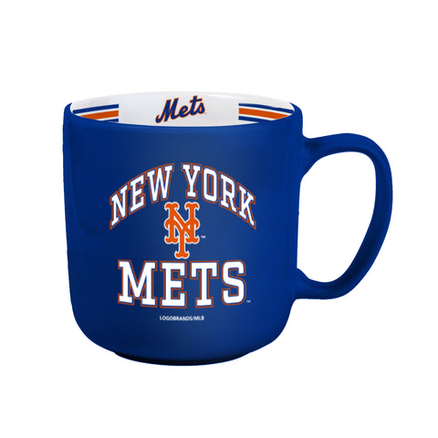 New York Mets Coffee Mug 15oz Stripe Design-0