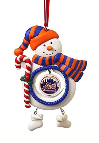 New York Mets Ornament Clay Dough Snowman Design-0