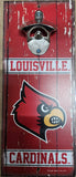 Louisville Cardinals Sign Wood 5x11 Bottle Opener Alternate-0