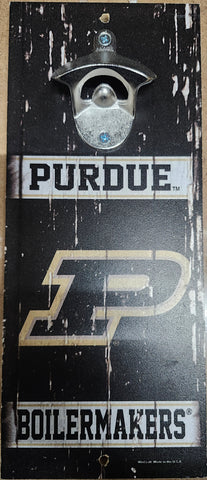 Purdue Boilermakers Sign Wood 5x11 Bottle Opener Alternate-0