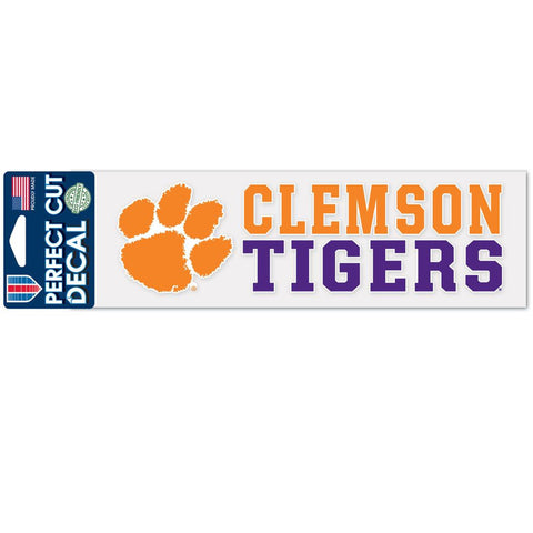 Clemson Tigers Decal 3x10 Perfect Cut Color-0
