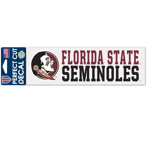 Florida State Seminoles Decal 3x10 Perfect Cut Wordmark Color-0