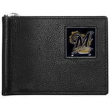 Milwaukee Brewers Wallet Leather Billfold Clip Wallet-0